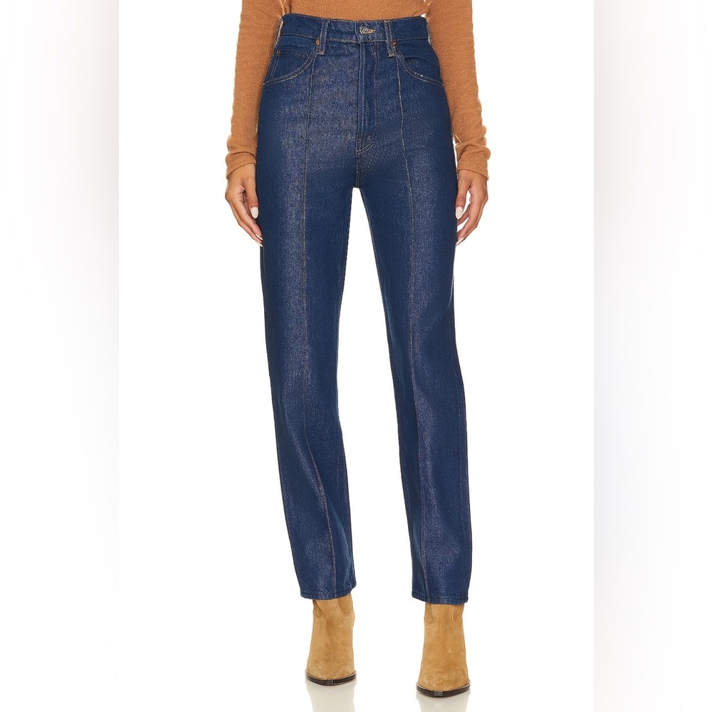 MOTHER Denim SNACKS The Pin Up Tippy Top Sweet Tooth Hover Blue Jeans 27 4 6 NWT - Picture 14 of 16